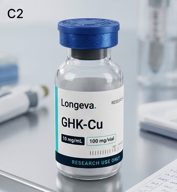 Vial de GHK-Cu — Longeva Research Biologics México